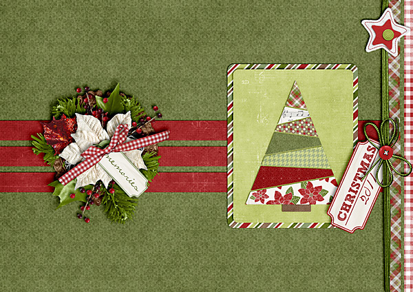 december daily, document christmas, digital scrapbook album