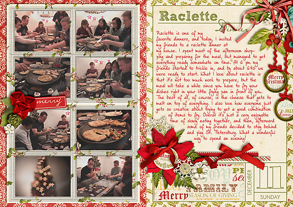 december daily, document christmas, digital scrapbook album