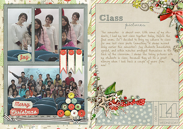 december daily, document christmas, digital scrapbook album