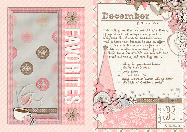 december daily, document christmas, digital scrapbook album