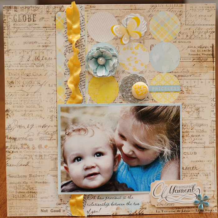 digital scrapbook layout inspiration