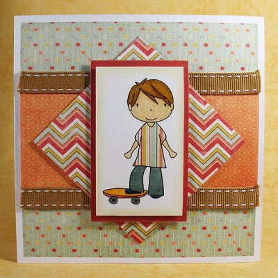 Skateboard Boy Card