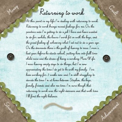 Returning to work
