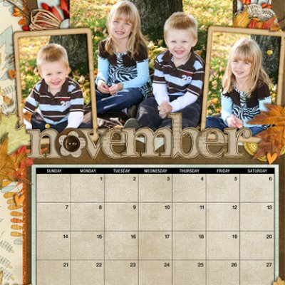 November Calendar Page