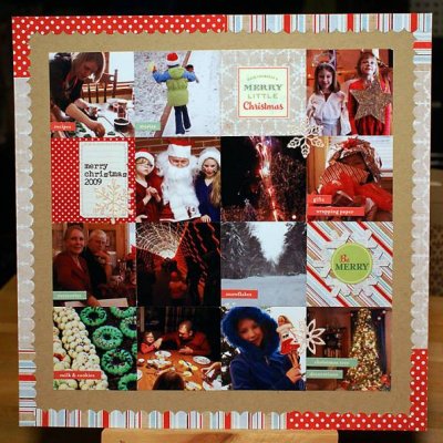 2009 christmas scrapbook page