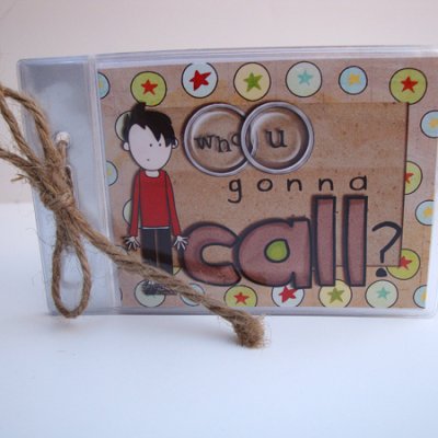 Hybrid phone book (mini photo badge album)