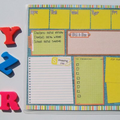 Weekly planner for your fridge