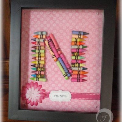 Crayon Monogram - N