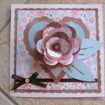 Flowery heart card II