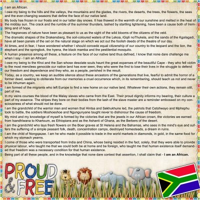 I am an African - Proud & Free