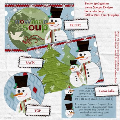 Penny Springmann Snowman Soup Gallon Paint Can