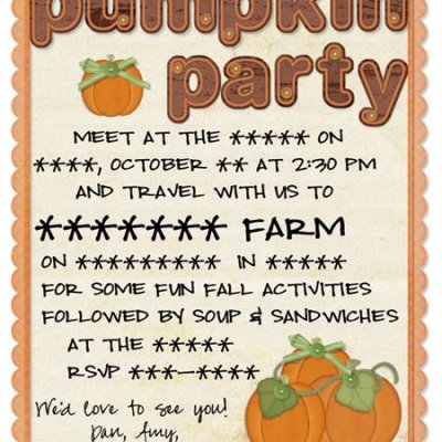 Pumpkin Party Invite
