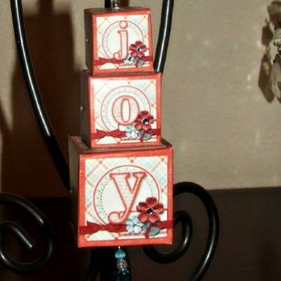 Christmas cube hanging decoration