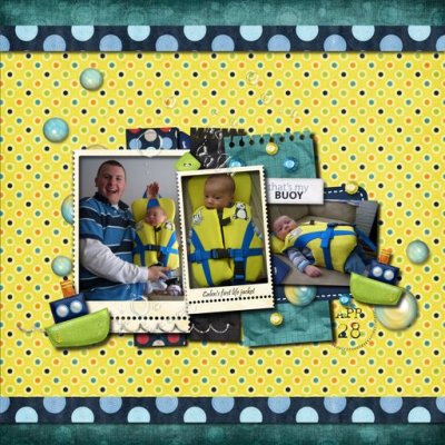 That's my buoy (Calen's first life jacket)