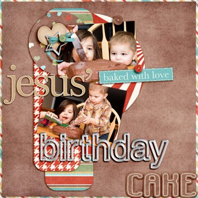 Dec Daily - Jesus Birthday Cake - Left