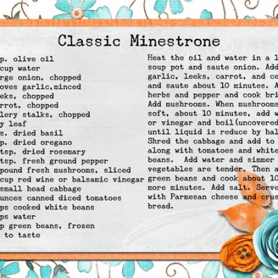 Classic Minestrone Recipe Card