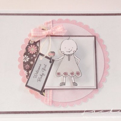 Welcome Baby Girl Card {hybrid}