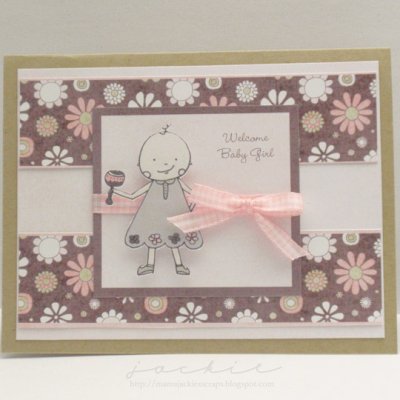 Welcome Baby Girl Card 2 {hybrid}