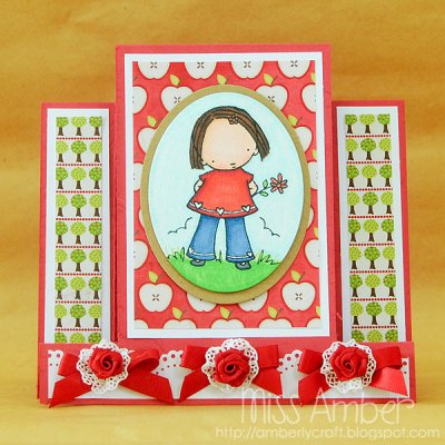 Sweet Girl Fun Fold Card