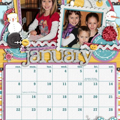 January 2012 Calendar