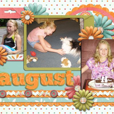 August Calendar Topper