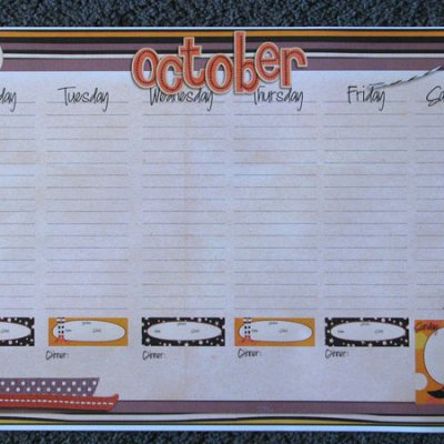October Weekly Calendar