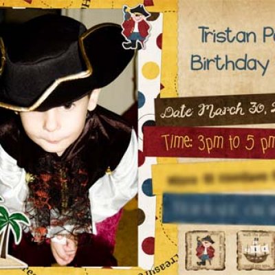 Tristan's Invite 3rd Birthday
