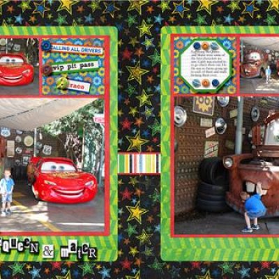 Meeting Lightning McQueen and Mater