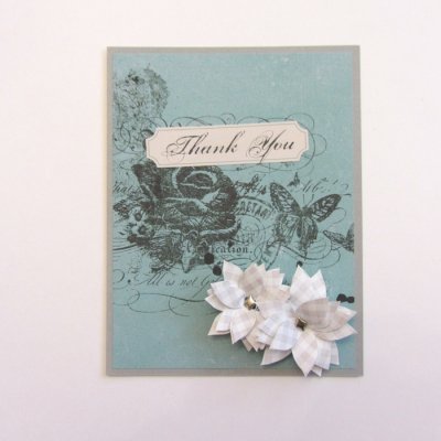 Thank You Card with Flowers