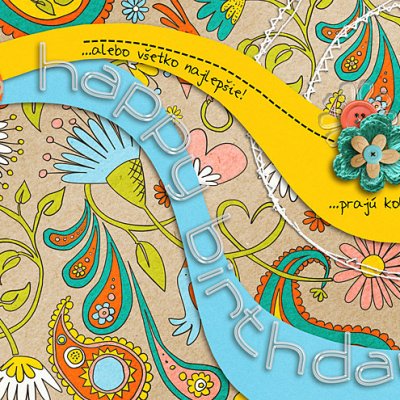 Happy Birthday postcard