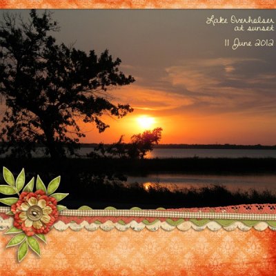 Lake Overholser at Sunset