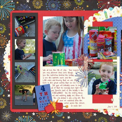 4th of July fireworks (right of 2 page)