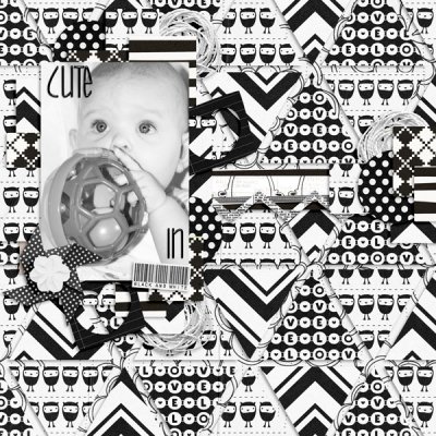 cute in black & white