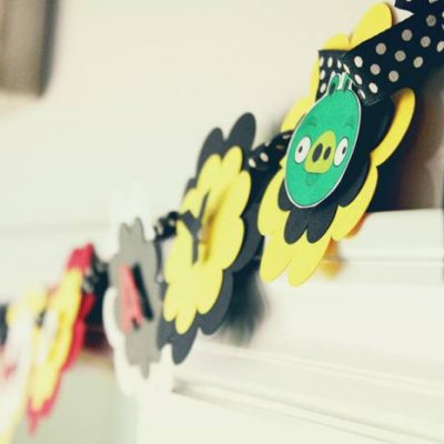 Angry Birds Birthday Banner {hybrid}