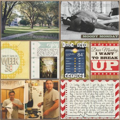 Project Life Week 38 (left)