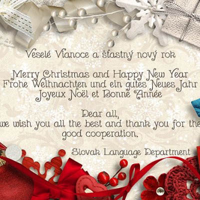 Merry Christmas in Slovak colours