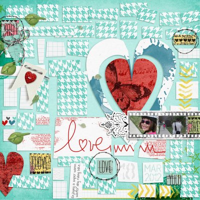 I love you (#26 trends - paper snippets and collage feel))