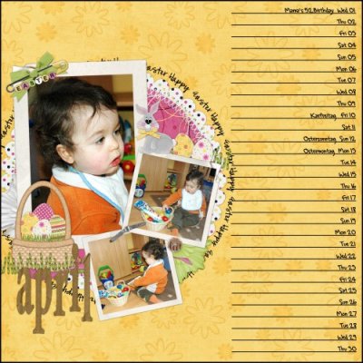 Calendar 2009 April