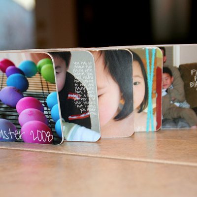Easter 2008 mini layered chipboard album