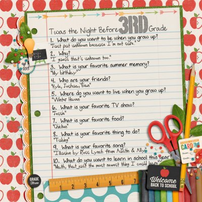 Twas the Night Before 3rd Grade