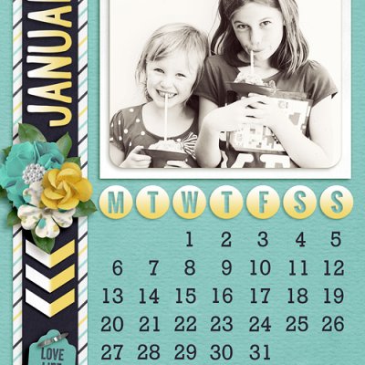 Jan 5x7 calendar