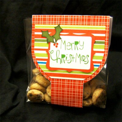 Merry Christmas Cookie Wrap Gift Bag
