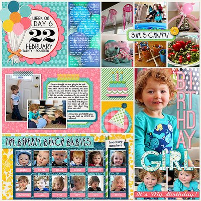 Project Life 2014 (Week 8, Day 6): Rosie's Birthday Party