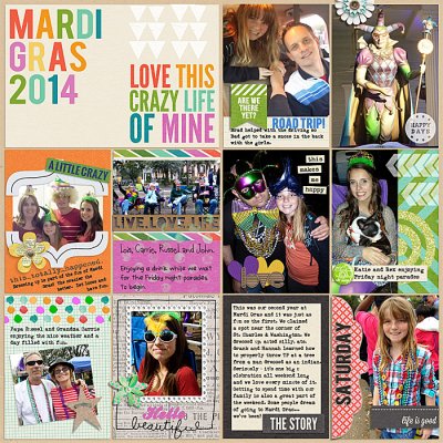 Project Life 2014 - Week 9.5 (Mardi Gras) Left