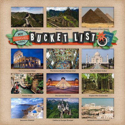 My travel bucket list
