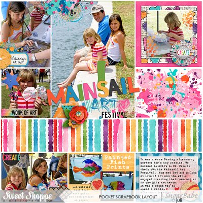 Mainsail Art Festival Pocket Scrapbook Page