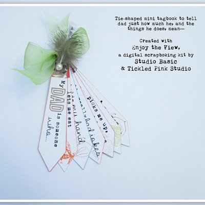 Tie-shaped tag book for Dad
