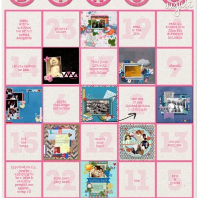 Bingo Card for August - Pattern