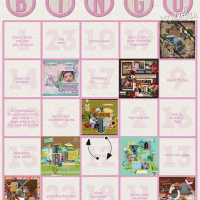 November Challenge Bingo Card