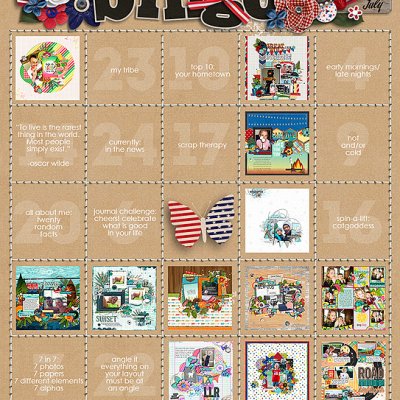 July Bingo Card